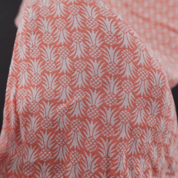 Old Navy Womens Tank Top XS Peach Ditzy Pineapple Flowy Split Back Flowy Casual - Picture 2 of 12